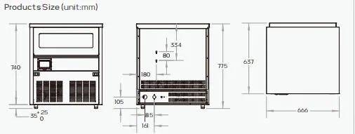 Commercial Catering Drink Beverage Machine Cube Ice Maker Stainless Steel Cube Clear Ice Machine