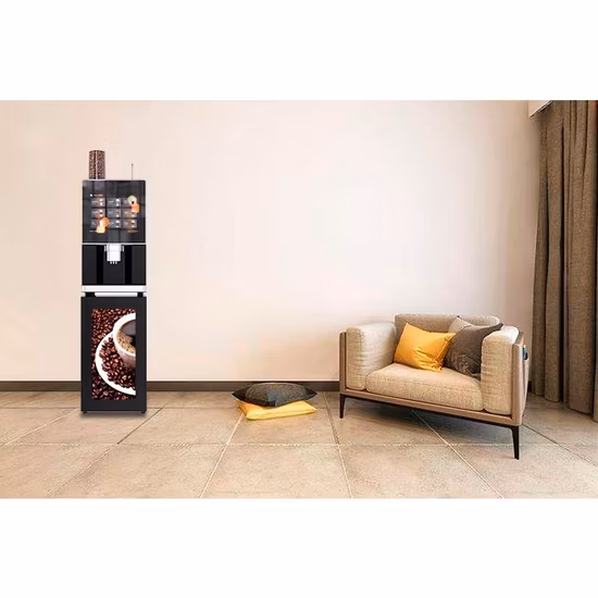 Máquina de venda automática de café inteligente automática tipo mesa moída fresca com moedor