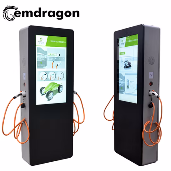 Andriod wifi toque digital sinage media 43 Polegada inteligente dupla arma de carregamento pilha máquina publicidade ao ar livre led sinalização digital